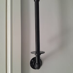 Black iron, kitchen roll holder, wall Mounted, industrial style, plate Holder