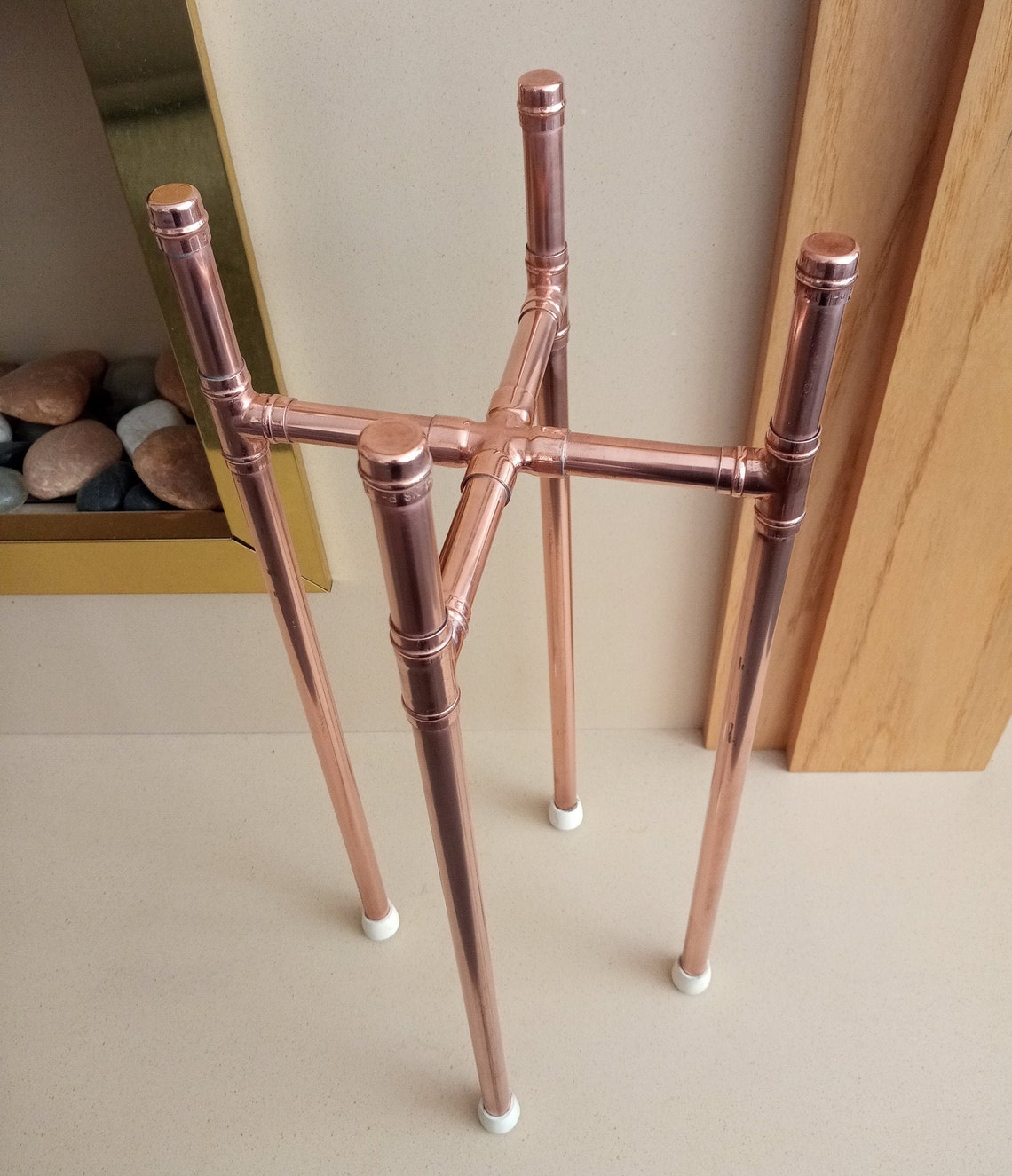 Handmade copper plant stand tall 50cm made from 15mm copper | Etsy