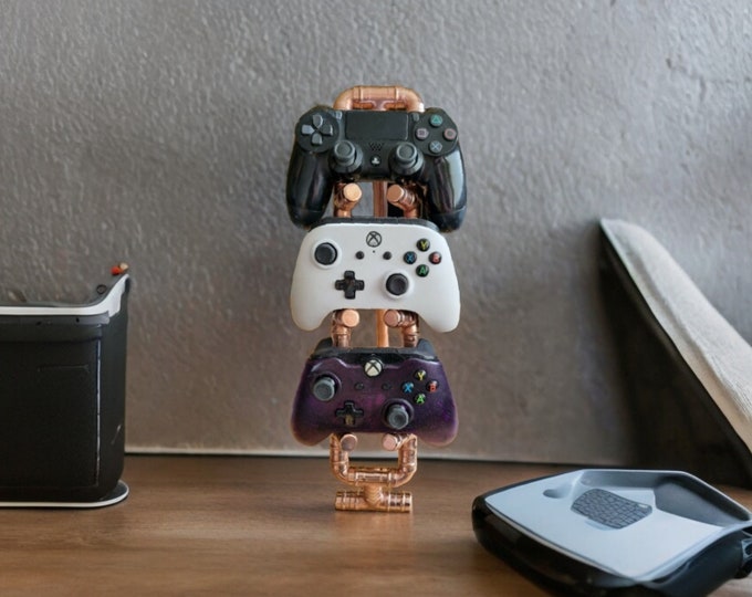 Handmade triple controller holder stand