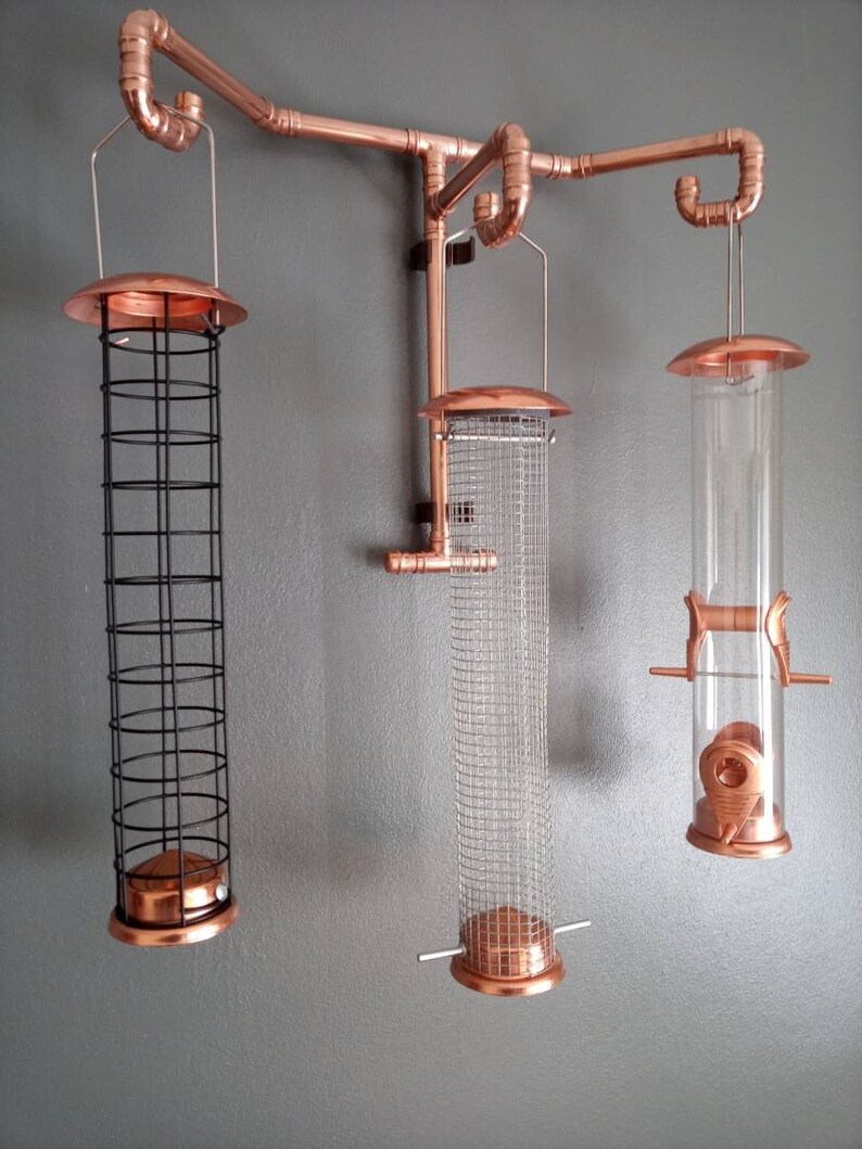 Handmade Copper Pipe Triple Bird Feeding Hook With or Without Etsy