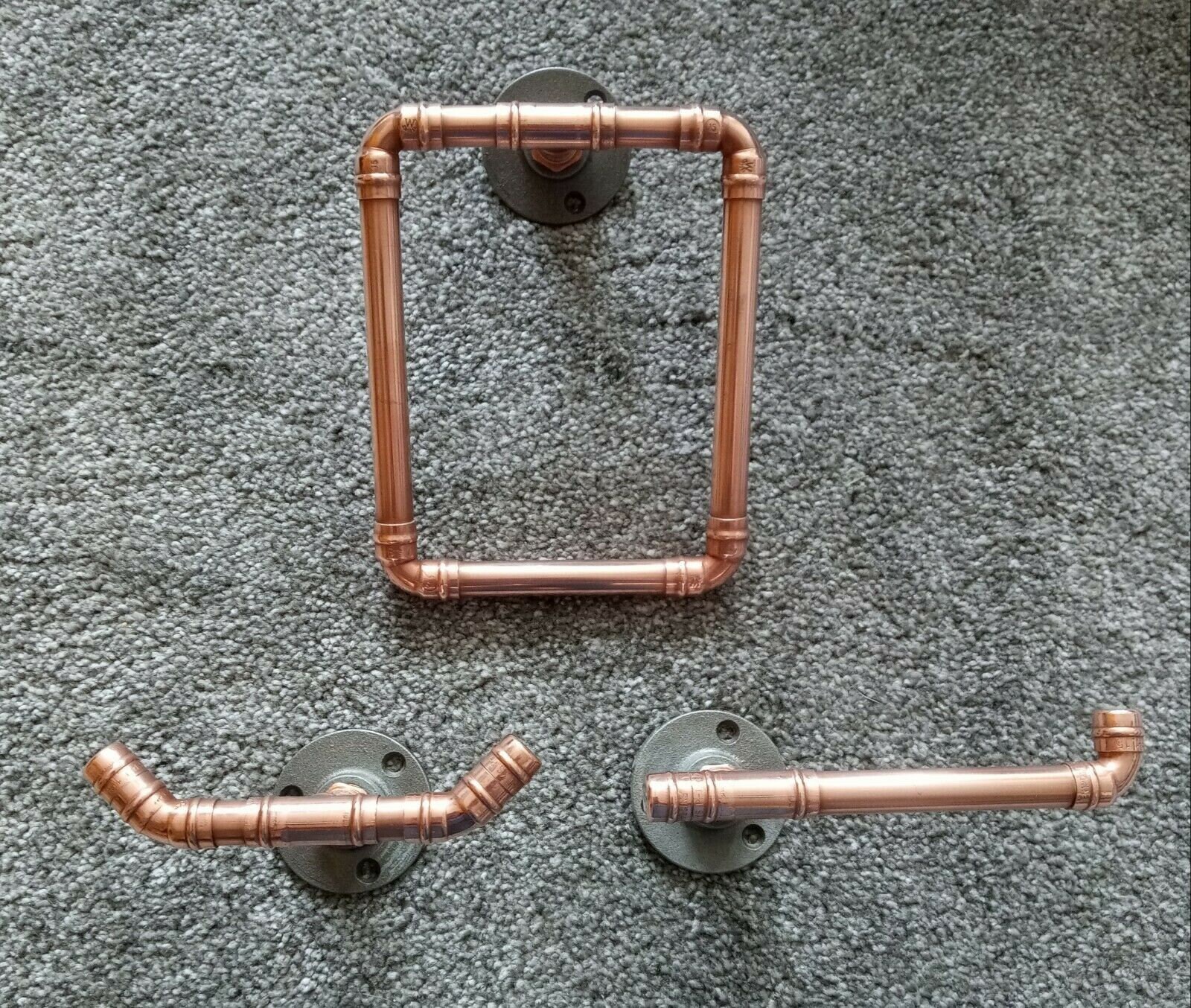 3 Piece copper pipe Bathroom set now with flange colour choice | Etsy