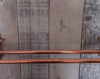 Strong Wooden Double Towel Rail 