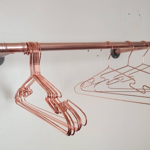 Copper pipe clothes rail. 22mm Heavy duty copper