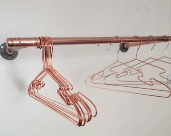 Copper pipe clothes rail. 22mm Heavy duty copper