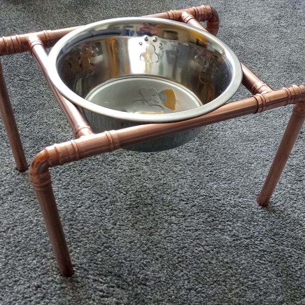 Pipe Dog Bowl Stand Etsy