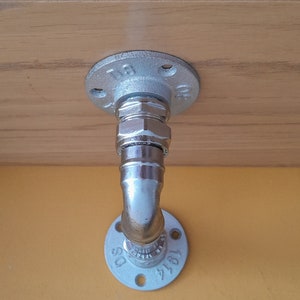 Handmade Pair Of 22mm Chrome Shelf Brackets - Industrial Style Shelving Support