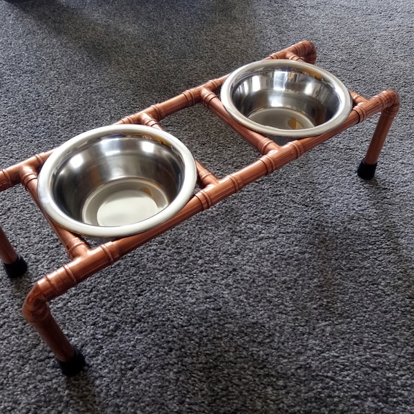 Pipe Dog Bowl Stand Etsy