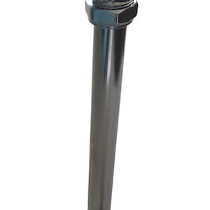 May include: Chrome-plated metal pipe fitting with a 90-degree elbow and a flange. The flange has the numbers "088" and "4161" stamped on it.