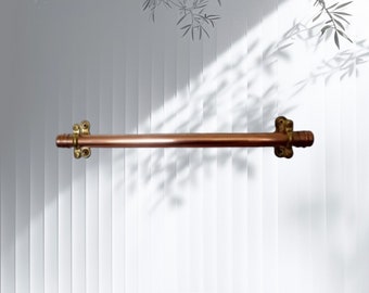 Handmade copper pipe towel rail 15mm + brass fittings various lengths