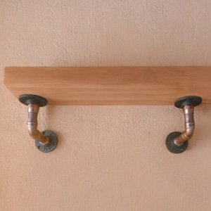 Copper Pipe Shelf Brackets - Industrial/Farmhouse Style