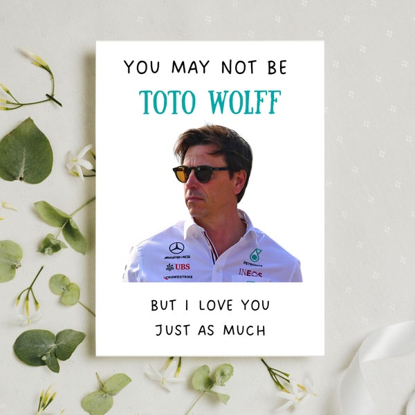 Carte de voeux Toto Wolff - Carte de voeux Formule 1 - Carte de voeux sport automobile - Formule 1 - Carte de voeux Toto Wolff - Course automobile