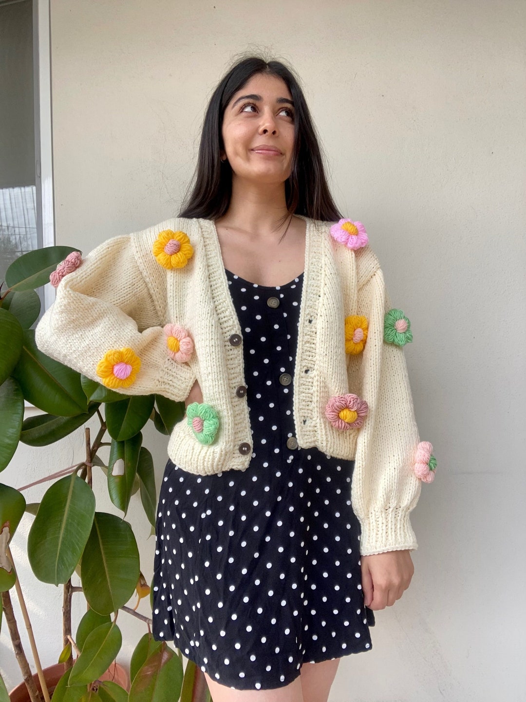 Daisy Cardigan, Flowers Cardigan, Cardigan for Women, Flower Shaped Chunky Handmade Knit Wool Cardigan, Handmade Sweater, Cardigan - Etsy Daisy Cardigan, Flowers Cardigan, Cardigan for Women, Flower Shaped Chunky Handmade Knit Wool Cardigan, Handmade Sweater, Cardigan - Etsy