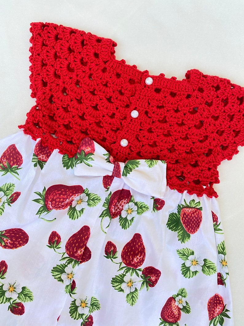 Baby Knit Fabric Dresshand Knitted Summer Baby Dressbaby Etsy