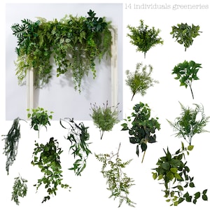 Artificial lush mix greenery garland, 4 feet long , free fast international postage image 10