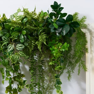 Artificial lush mix greenery garland, 4 feet long , free fast international postage image 9