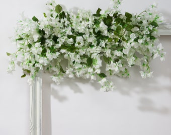 Artificial white garland bougainville flower, Free shipping