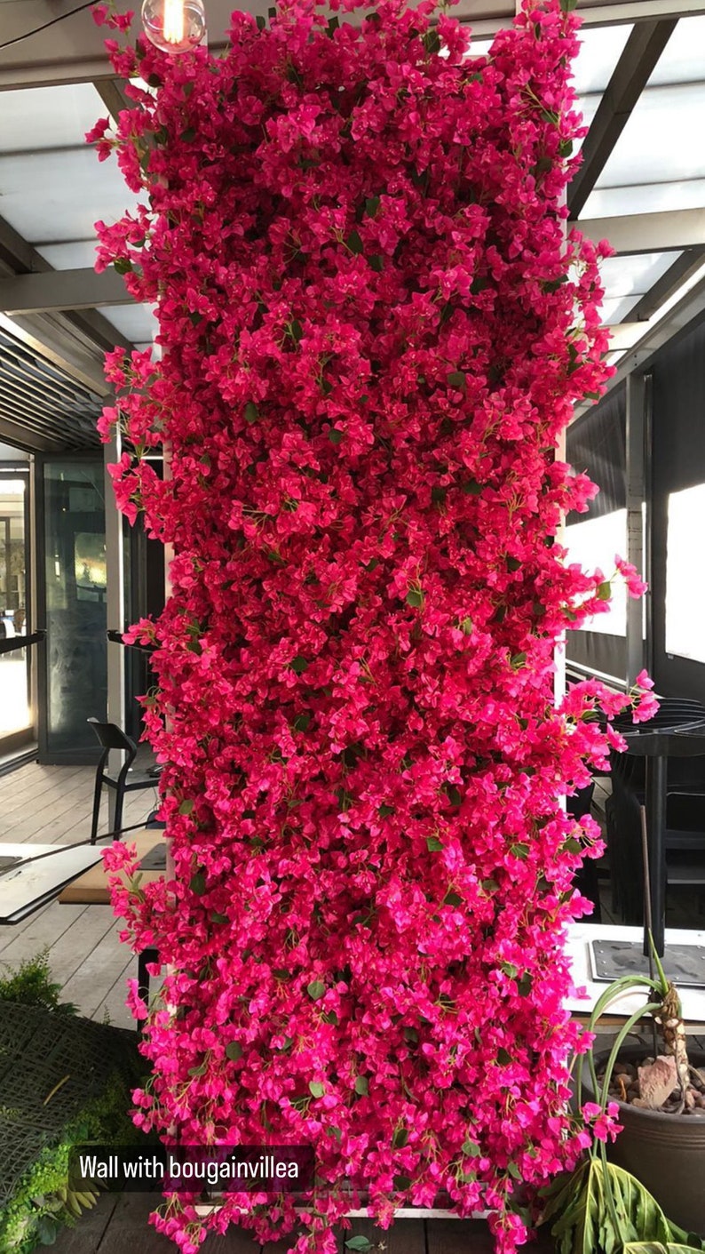 Artificial magenta floral garland , 4 feet long, Bougainvillea flowers, free fast postage image 10