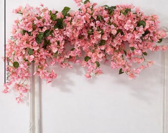 1 m / 3.2 Ft  Pink Bougainvillea Garland | Artificial Floral Garland | Wedding Arch | Faux Bougainvillea | Ships Worldwide Duties Include