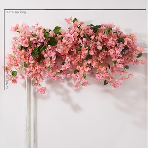 Soft Rose Bougainvillea Garland - 3.2 Ft Artificial Floral Decor