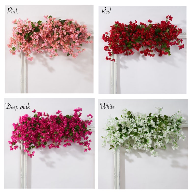 Artificial soft rose garland bougainvillea flowers Free shipping image 4