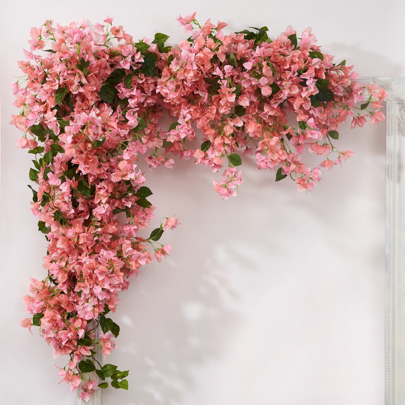 Artificial soft rose garland bougainvillea flowers Free shipping image 2