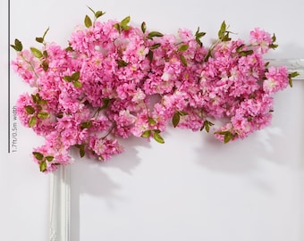 1m - 3.2 ft Pink Cherry Blossom Garland | Artificial Floral Garland | Waterproof UV Protected | Worldwide Shipping Duties INCL