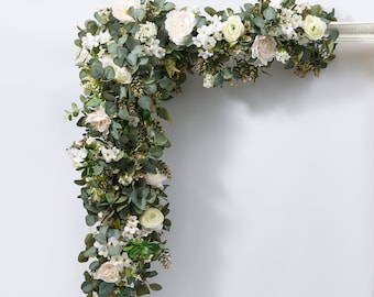 Faux Whie Wedding Eucalyptus Garland, 6 ft/ 182 cm long, Free International delivery