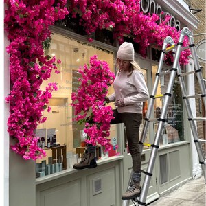 Artificial magenta floral garland , 4 feet long, Bougainvillea flowers, free fast postage image 3