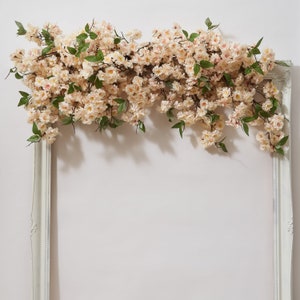 Artificial garland champagne cherry blossom. Free shipping image 1