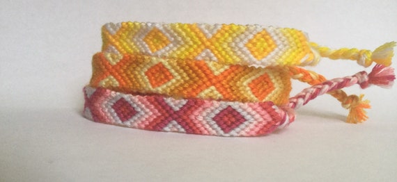 Friendship Bracelets | Item: Set of 3 - Orange/Yellow