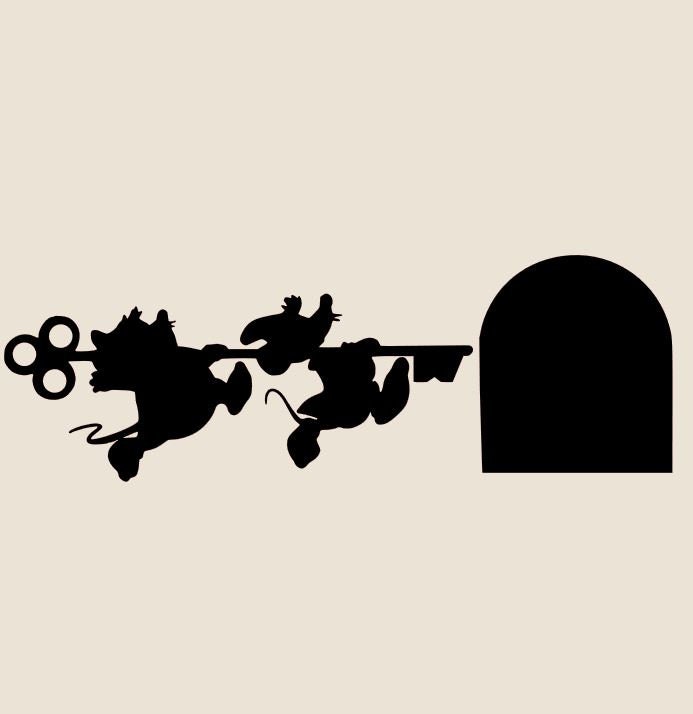 Cinderella Jaq & Gus Disney Wall Decal Disney Home Decor Etsy