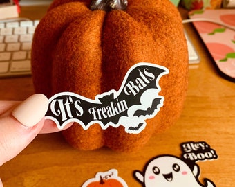 MAGNET It's Freakin' Bats Halloween & Fall | Fridge Magnet, Car Magnet, Decorative Magnet, Bulletin Board Magnet, Weatherproof Magnet - 4.5"