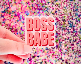 MAGNET Boss Babe / Imán de nevera, Imán de coche, Imán decorativo, Imán de tablón de anuncios, Calcomanía de coche, Regalo lindo, Imán resistente a la intemperie 3"