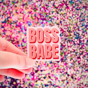 MAGNET Boss Babe | Fridge Magnet, Car Magnet, Decorative Magnet, Bulletin Board Magnet, Car Decal, Cute Gift, Weatherproof Magnet  3&quot;