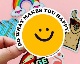 MAGNET Happy Face  | Smiley Face Fridge Car Magnet, Decorative Magnet, Car Decal, Weatherproof Magnet  3" & 4"