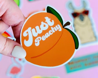 MAGNET Just Peachy Peach | Fridge Magnet, Car Magnet, Decorative Magnet, Bulletin Board Magnet, Weatherproof Magnet - 3" & 4"