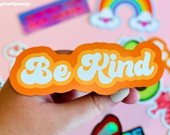 MAGNET Be Kind | Pomarańczowy lub niebieski magnes na lodówkę, magnes samochodowy, magnes dekoracyjny, magnes na tablicę ogłoszeń, magnes odporny na warunki atmosferyczne – 4" i 5"