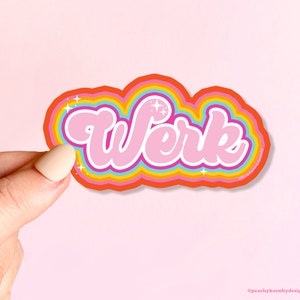 MAGNET Werk! |  Retro Fridge Magnet, Car Magnet, Decorative Magnet, Bulletin Board Magnet, Weatherproof Magnet - 4.5"