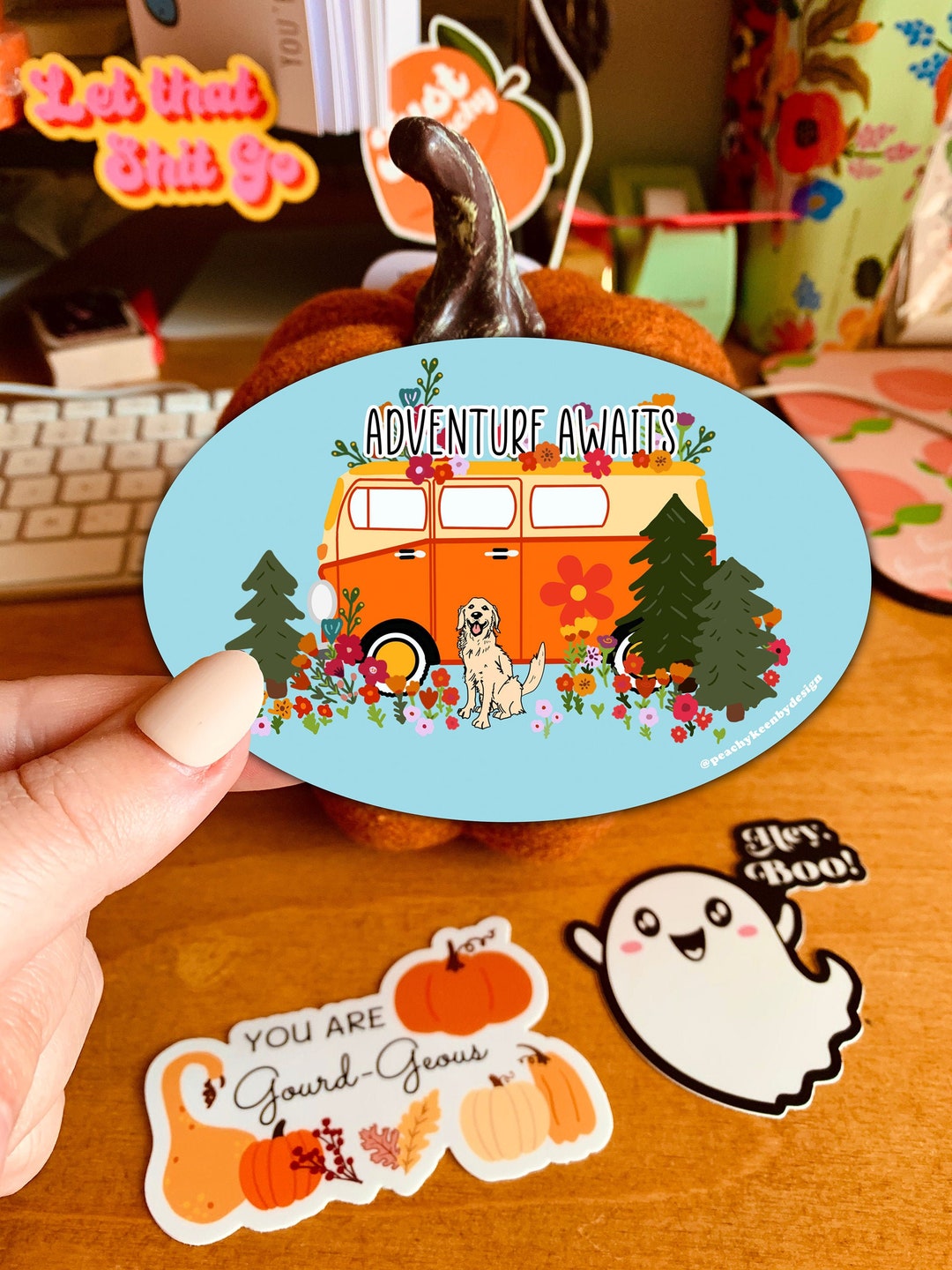 Adventure Awaits Dog Caravan Fridge Car Etsy