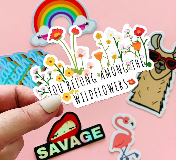 Refrigerator Weatherproof 4 Car Decal Flower