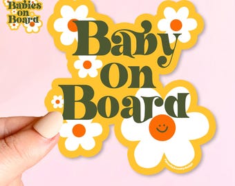 BUMPER STICKER Baby On Board! & Babies On Board! | Bumper Sticker, Decorative Car Sticker, Car Decal, Weatherproof Sticker 5"