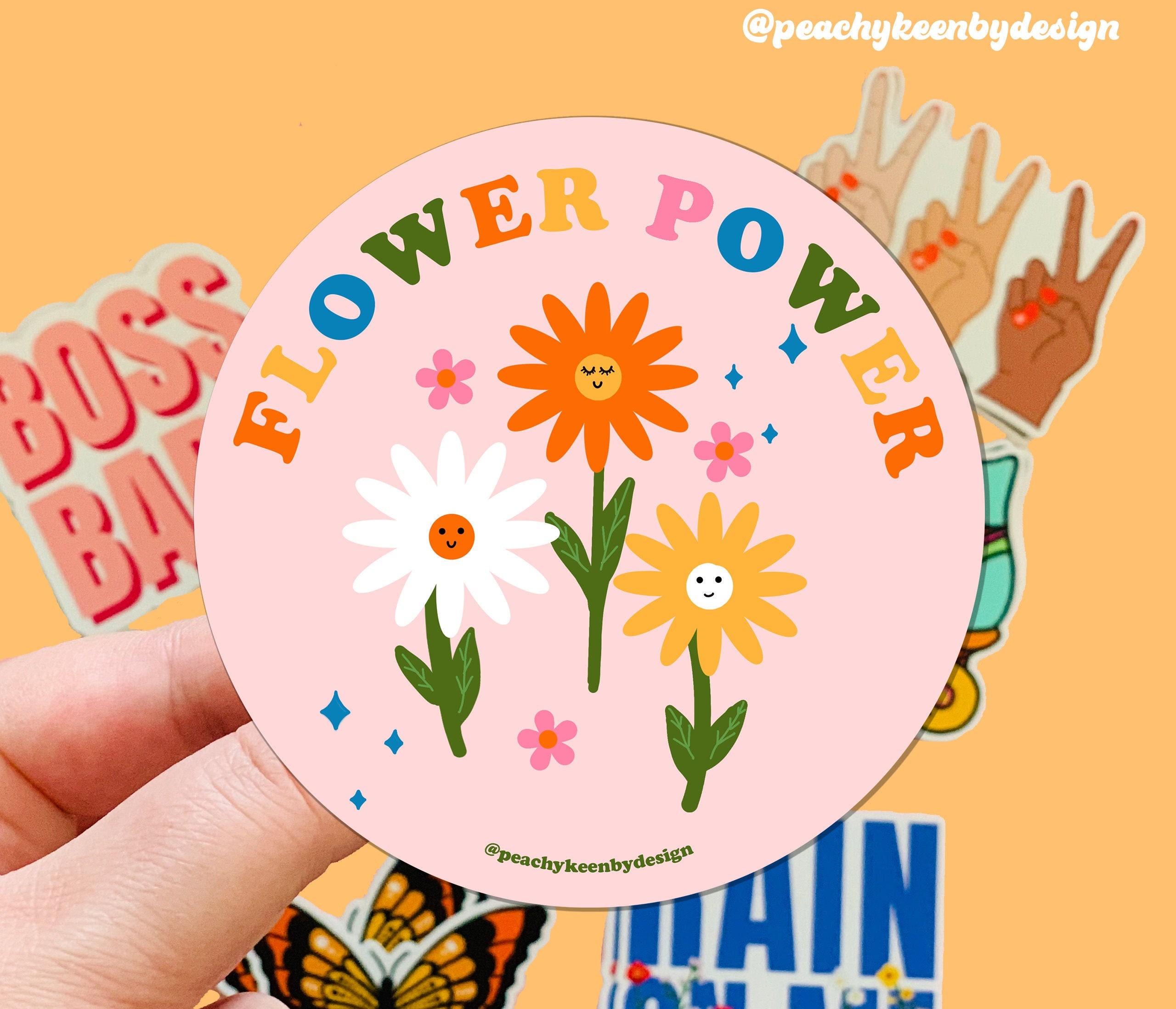 Flower Power Fridge Car Decorative Etsy