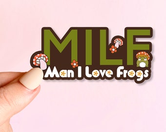 STICKER MILF | Skateboard Sticker, Car Sticker, Laptop Vinyl Sticker, Weather Resistant Vinyl Stickers 3”