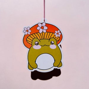 Air Freshener: Froggy  | Car Air Freshener | Hanging Car Diffuser | Car Charm