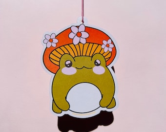 Air Freshener: Froggy  | Car Air Freshener | Hanging Car Diffuser | Car Charm