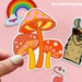 MAGNET Retro 60s & 70s Mushrooms  | Fridge Car Magnet, Decorative Magnet, Car Decal, Weatherproof Magnet  4.5' 