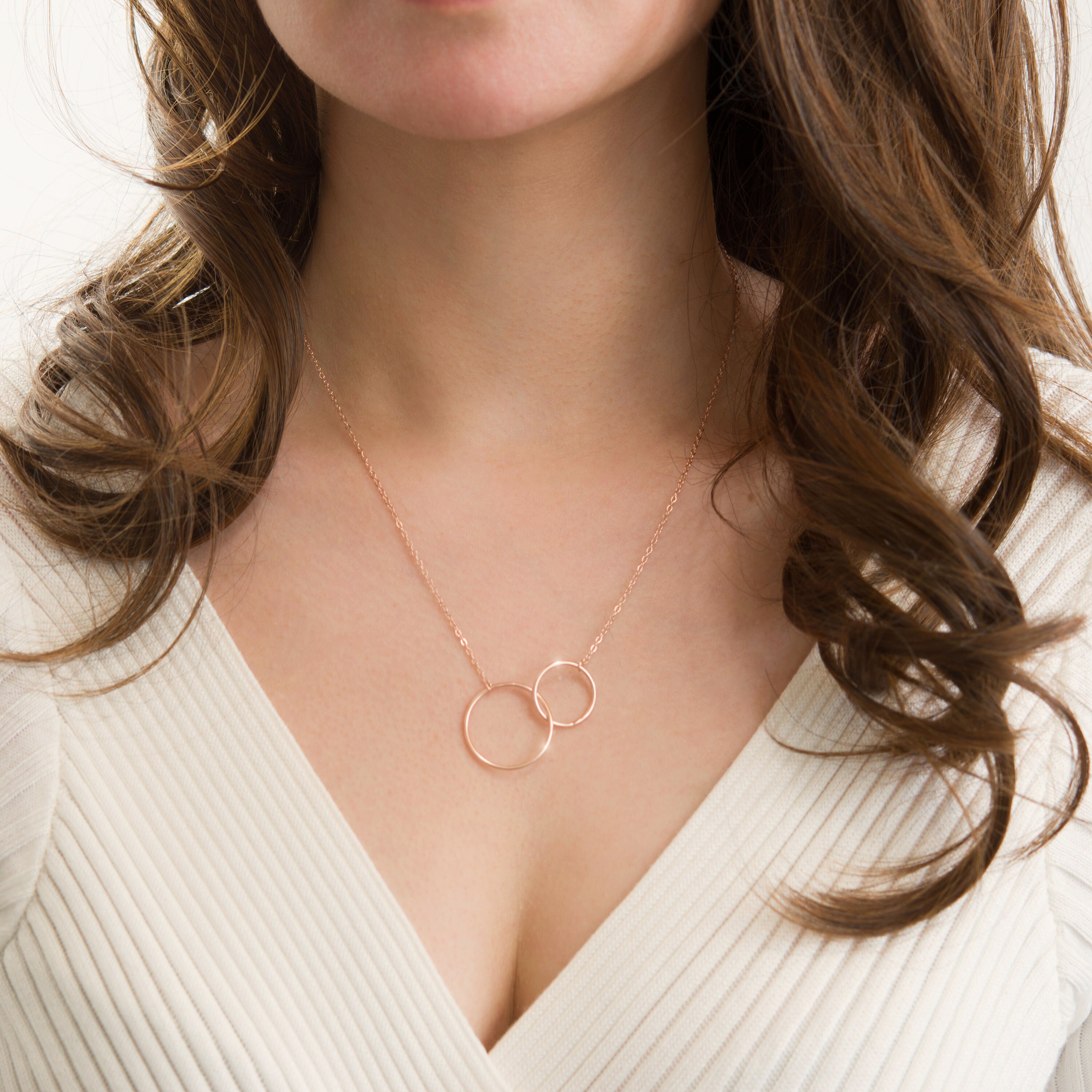 Initial Infinity Circle Necklaces 