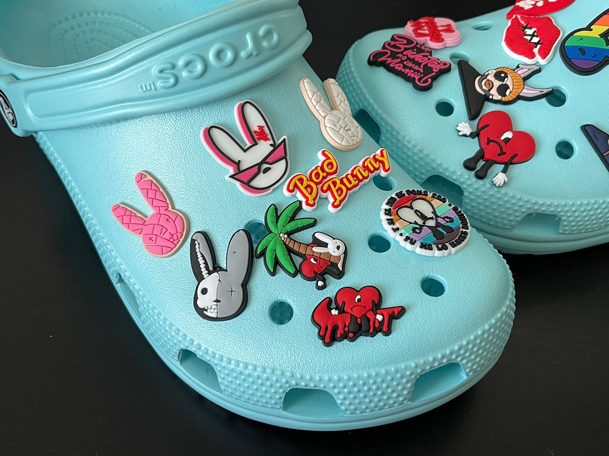 Shoe Charms Crocs Bad Bunny, Bad Bunny Pvc Shoes Charms