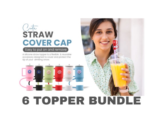 Stanley Cup Straw Cover, 4 Pack. Straw Topper Fits Stanley, Yeti and Any  8-10mm Straws. High Quality Straw Toppers and Covers. Washable 