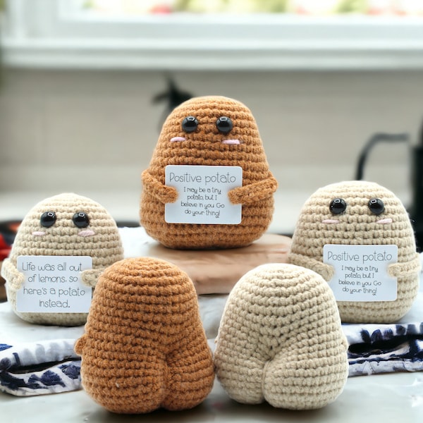 Encouraging Big Butt Positive Potato .Supportive Gift.  Handmade Emotional Support, Office Desk Decor Friends.Funny Gag Gift, Gifts for Her.